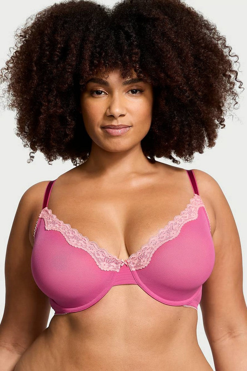 М'який бюстгальтер із мікросітки 457116009 pink Victoria`s Secret