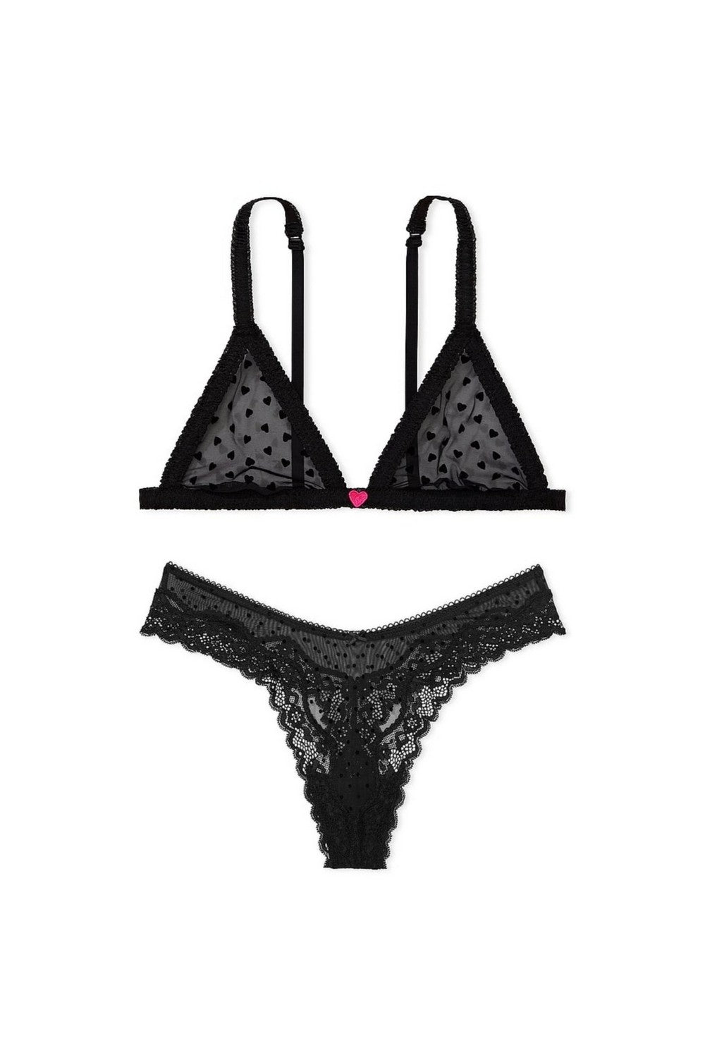 Комплект білизни із сердечками 475222380 black