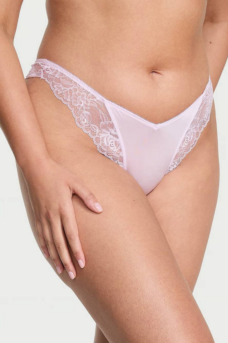 Трусики стрінги з мереживом 475278527 lilac Victoria`s Secret