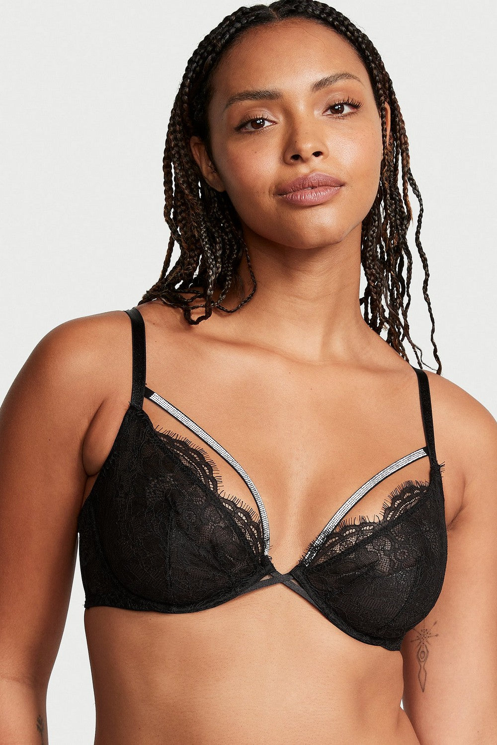 М'який бюстгальтер зі стразами 485522541 Black Victoria`s Secret