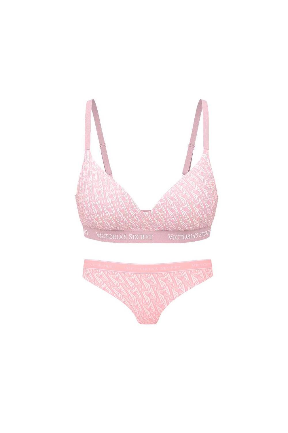 Бавовняний комплект білизни 487300210 rose Victoria`s Secret