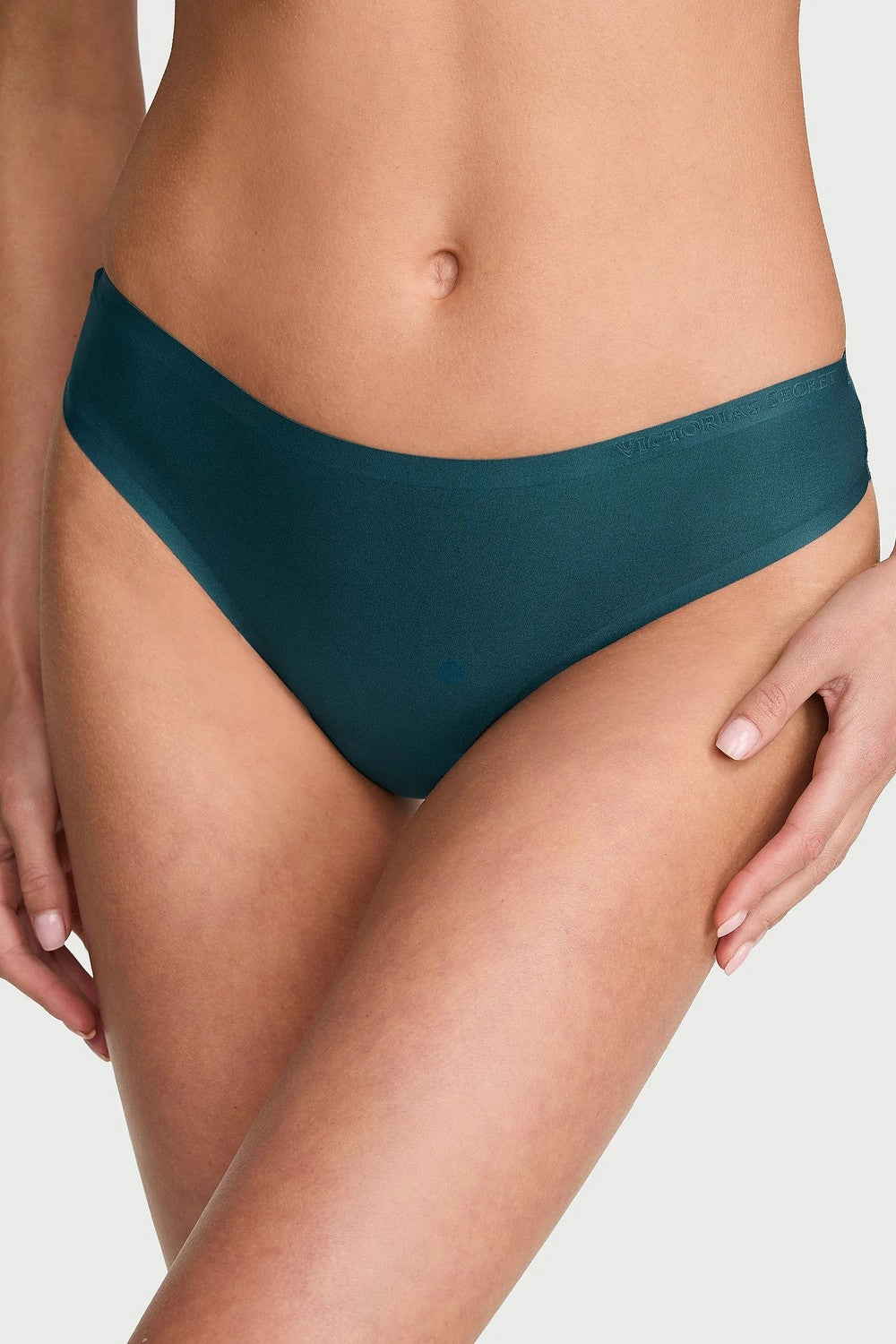 Безшовні трусики стрінг 50989082 blue Victoria`s Secret
