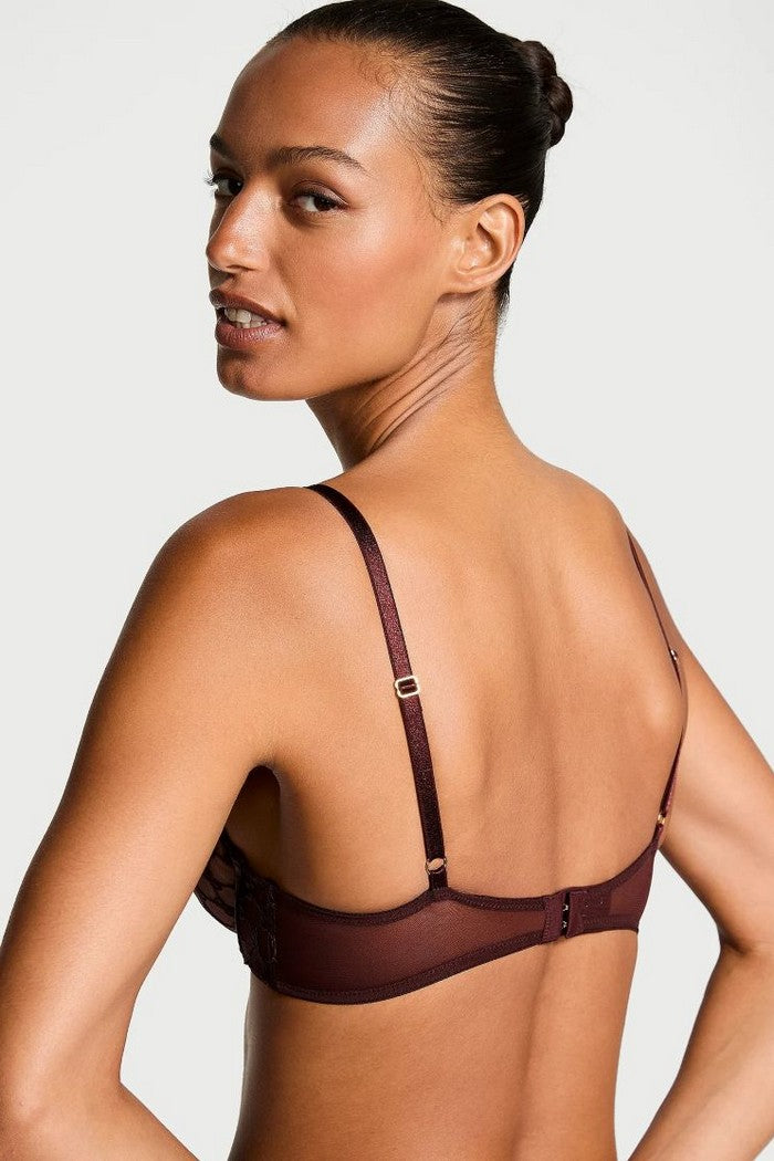 Бюстгальтер с ремешками 555913493 burgundy
