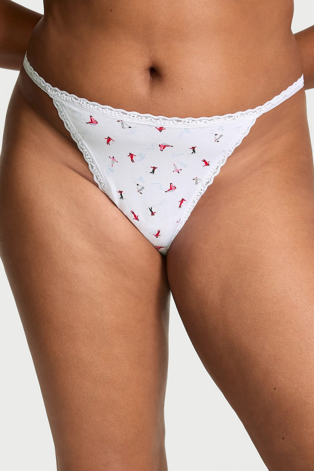 Бавовняні трусики стрінг 561057404 white Victoria`s Secret