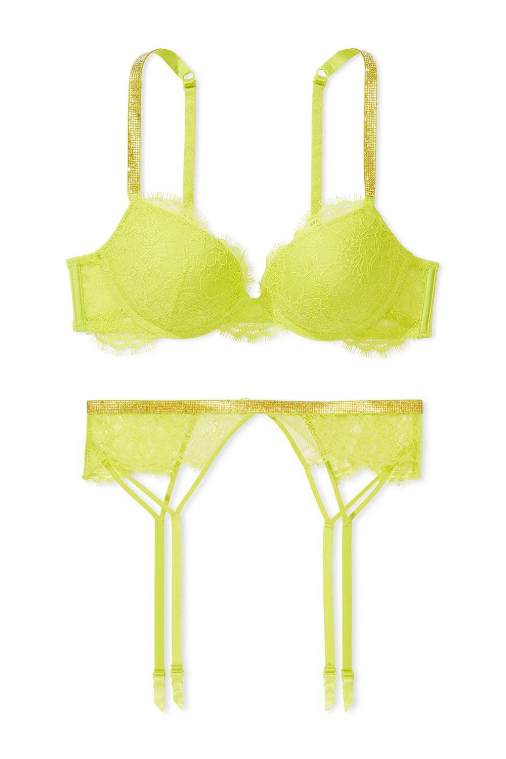 Кружевной комплект белья 563462427 light green