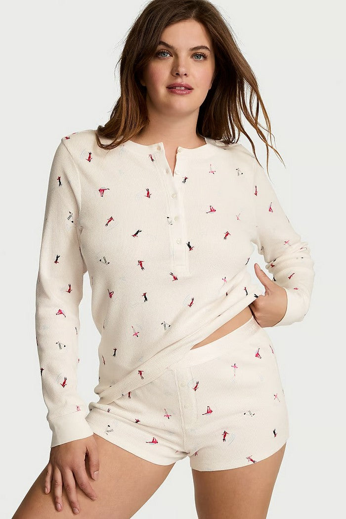 Хлопковая пижама с принтом 591115093 milk