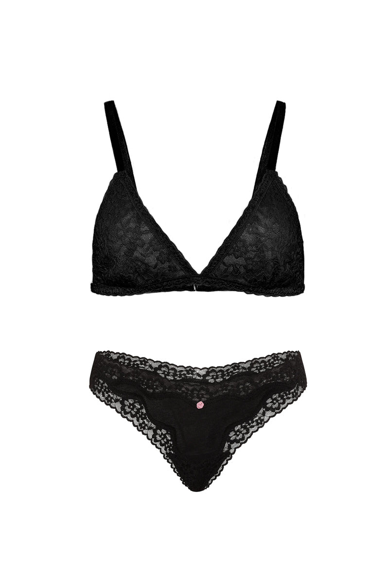 Мереживний комплект білизни 597213505 black Victoria`s Secret