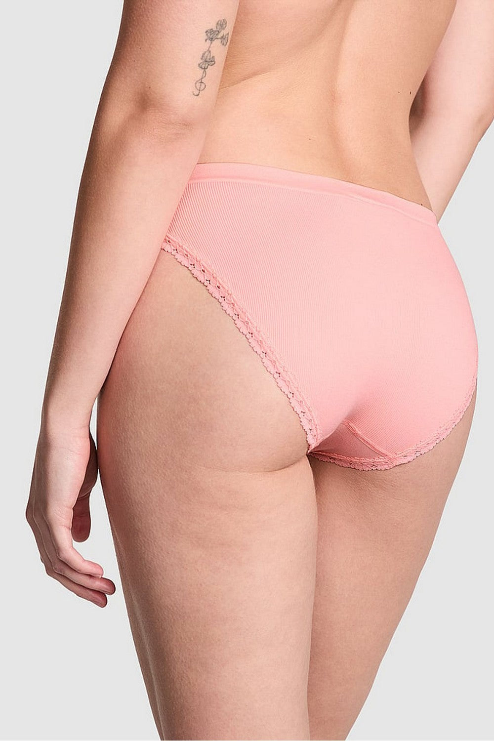 Трусики сліп у рубчик 600458290 rose Victoria`s Secret спина