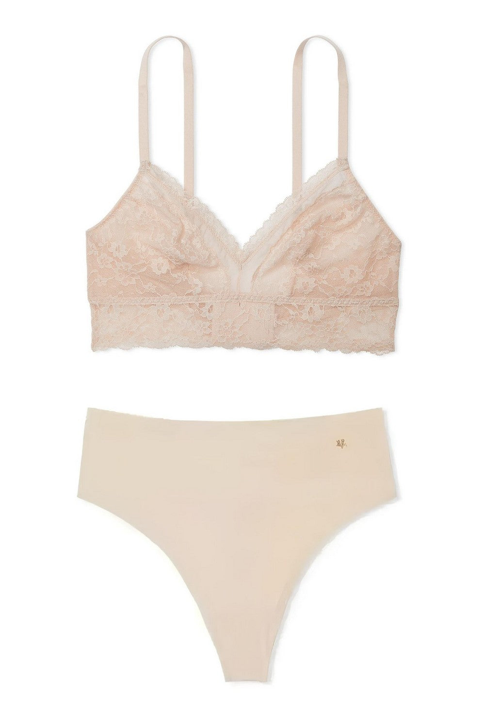 Комплект білизни з мереживом 614133016 beige