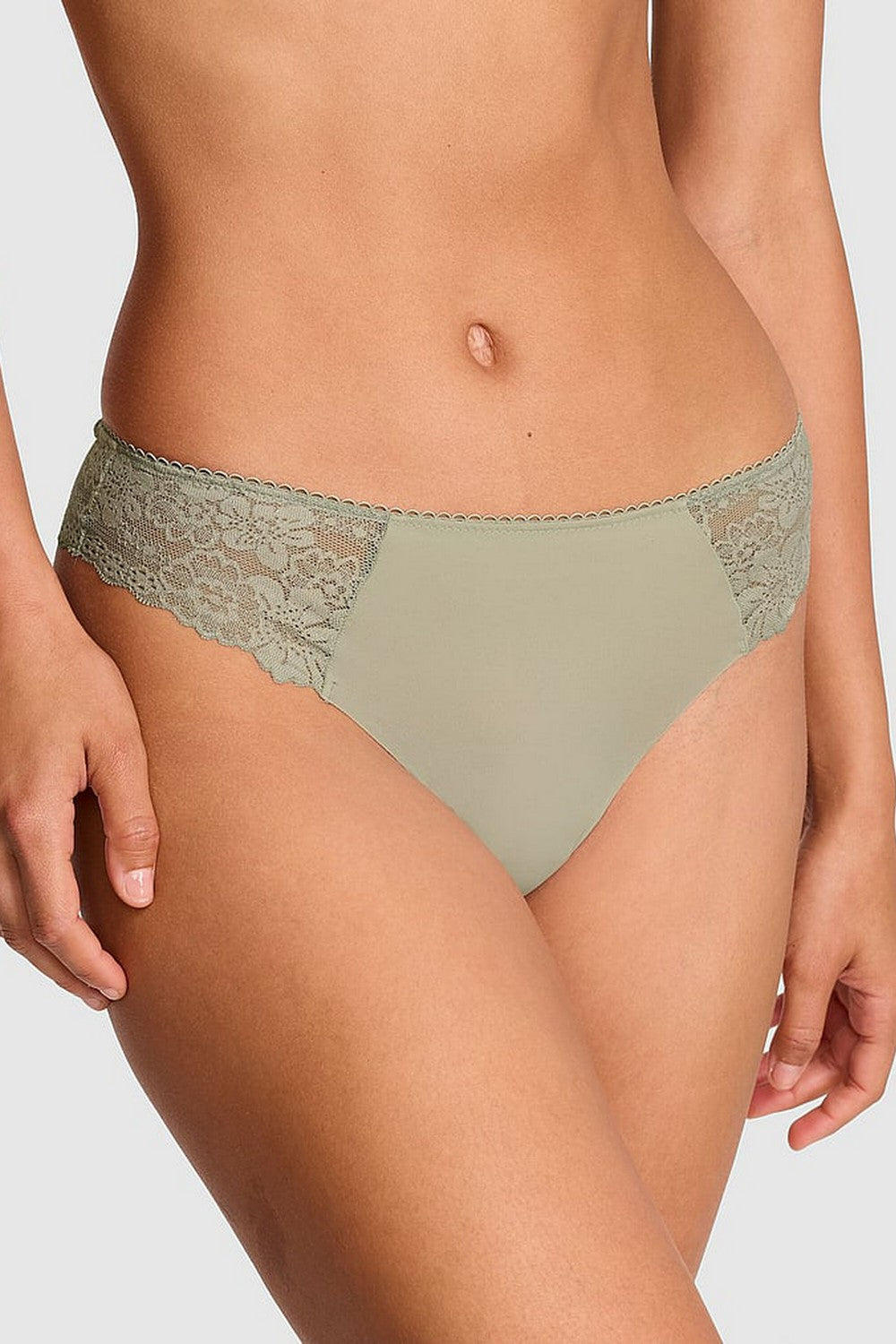трусики стрінги з мереживом 642304747 green Victoria`s Secret