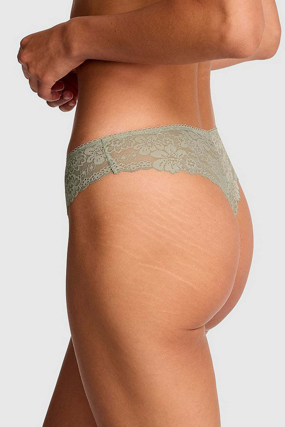трусики стрінги з мереживом 642304747 green Victoria`s Secret