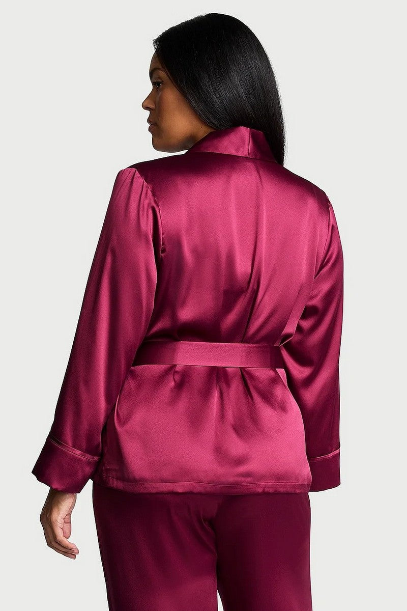 Домашняя блуза на запах 649026547 burgundy