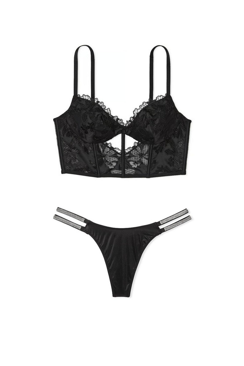 Комплект білизни з корсетним топом 655942771 black