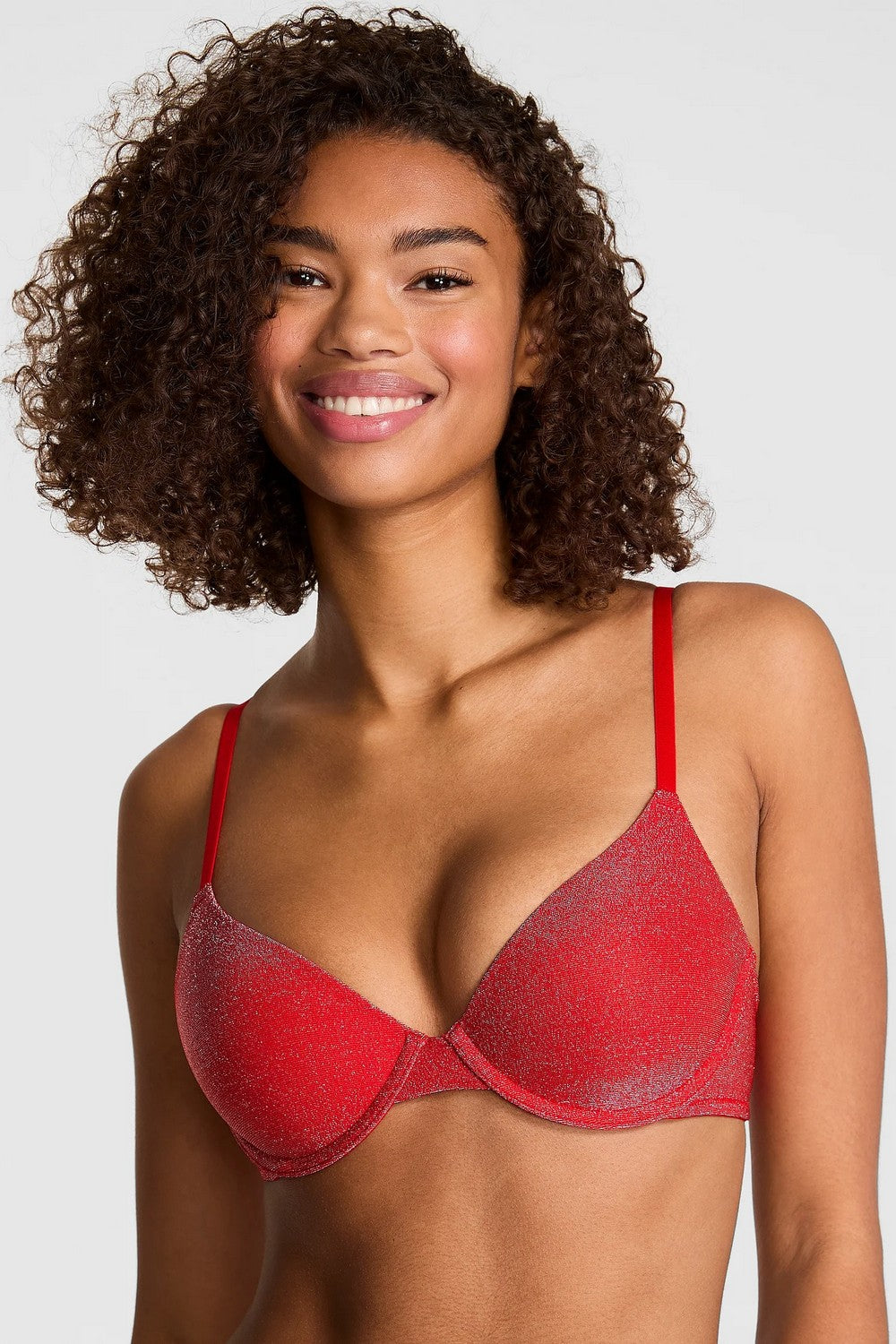 Блискучий бюстгальтер на кісточках 664035244 red Victoria`s Secret