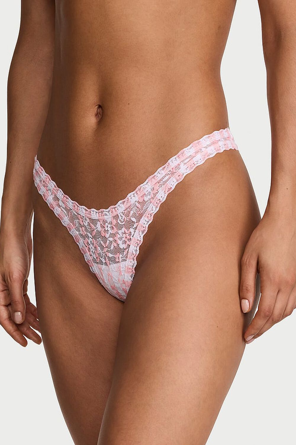 Мереживні трусики стрінг 670891427 white/rose Victoria`s Secret