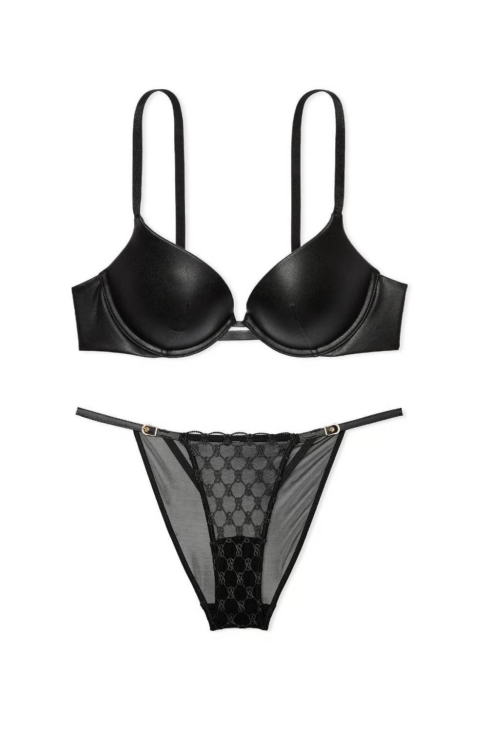 Комплект білизни з екошкіри 675297898 black