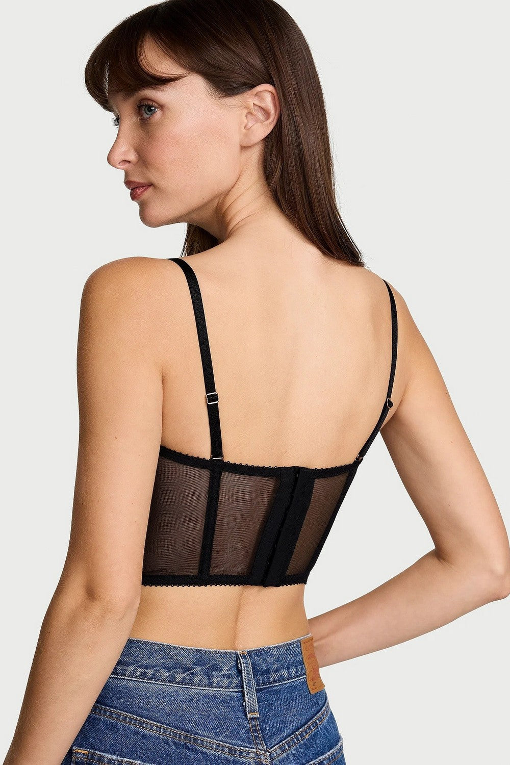Корсет зі знімними бретелями 695762169 black Victoria`s Secret спина