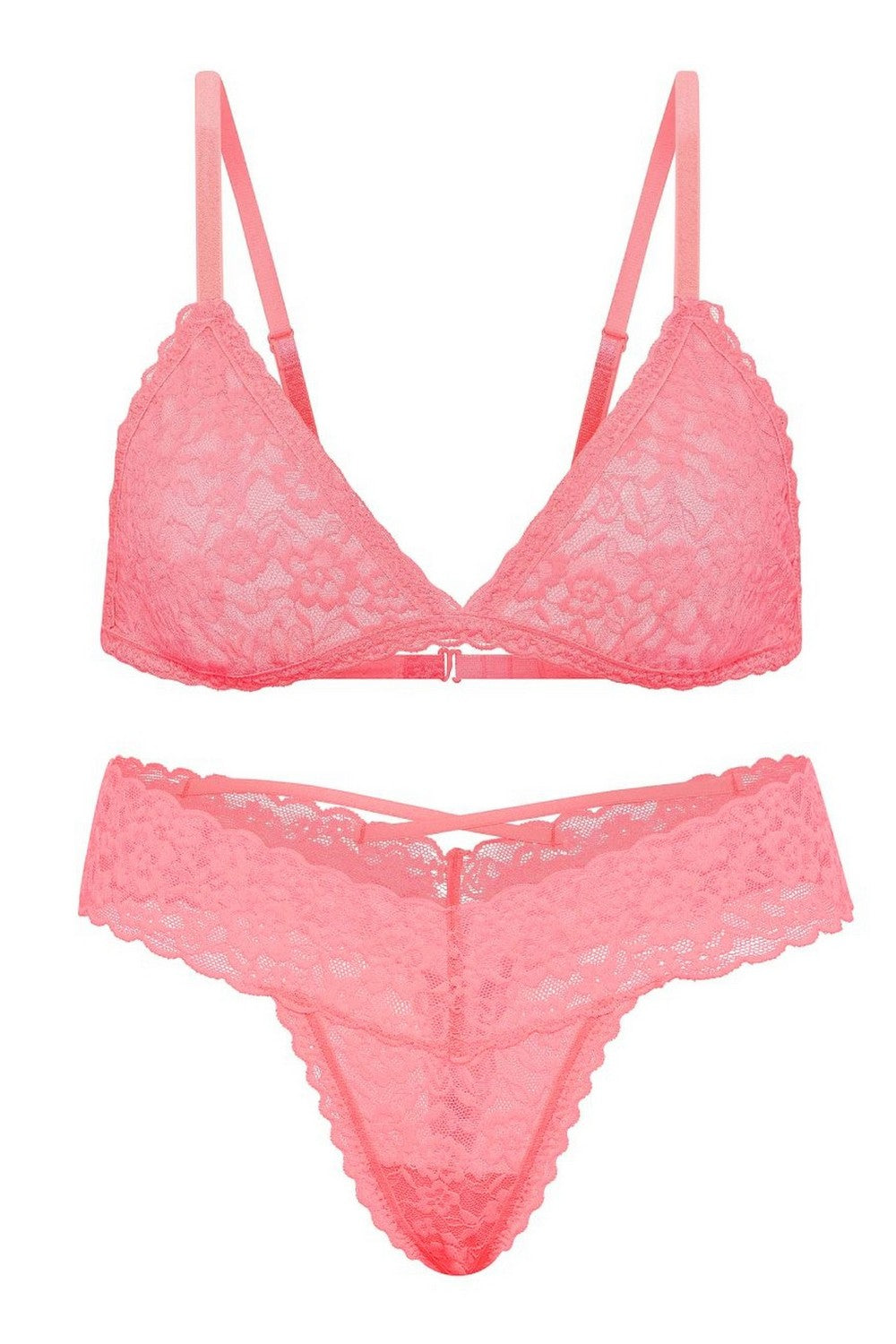 Мереживний комплект білизни 698070382 pink Victoria`s Secret