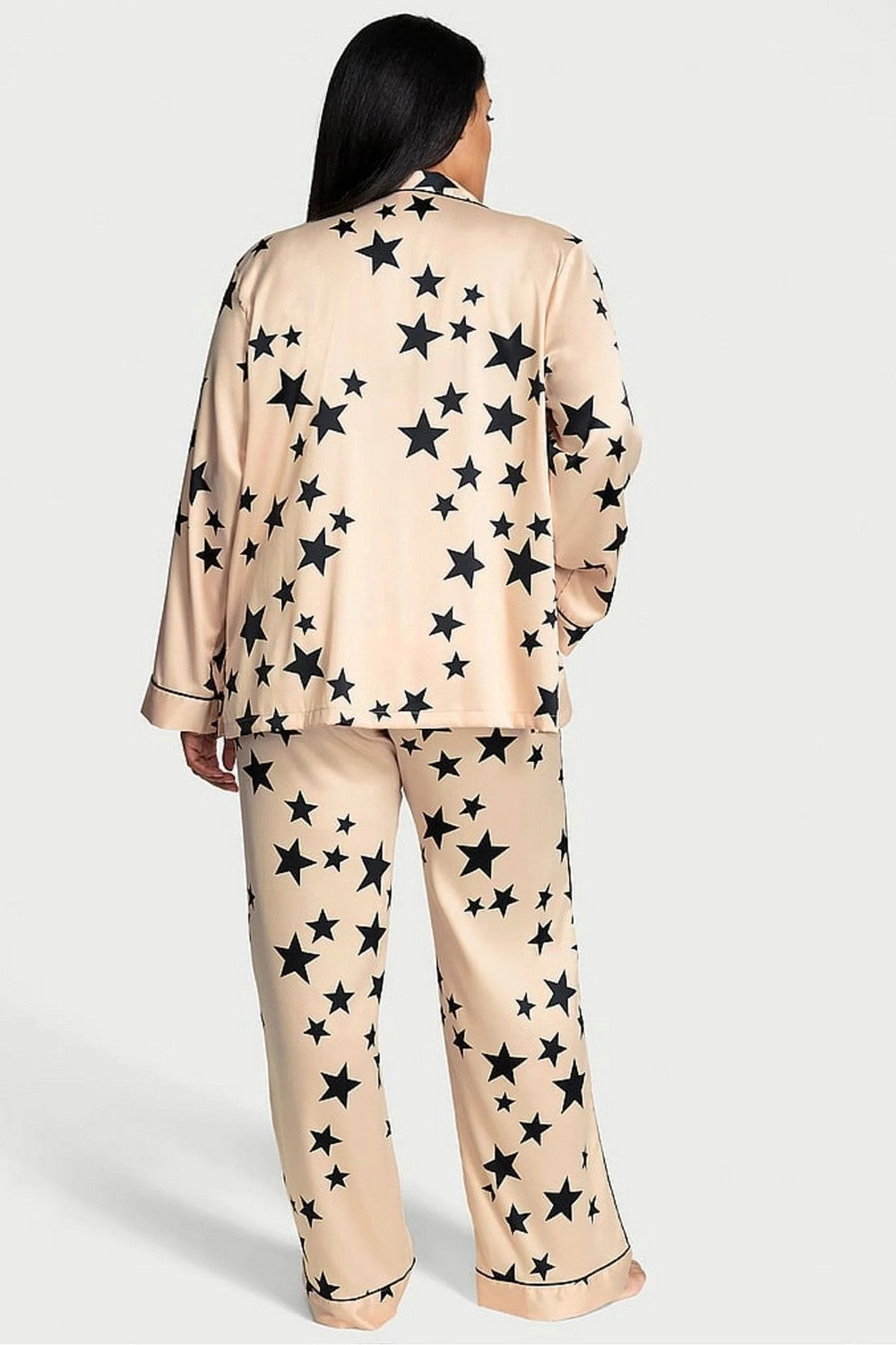 Сатинова піжама зі штанами 699068406 beige