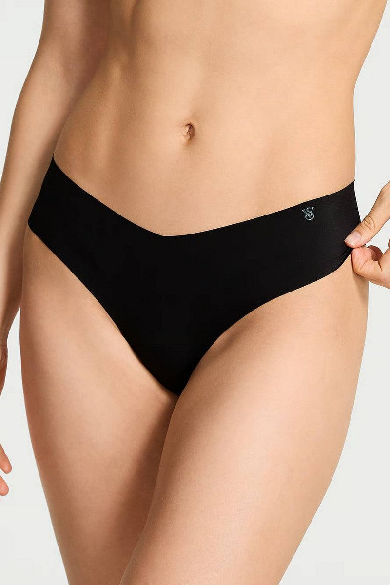 Безшовні трусики стрінг 707111344 black Victoria`s Secret