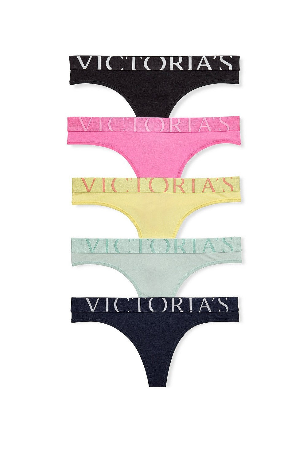 Бавовняні трусики стрінг 714907955 (5 шт.) multi Victoria`s Secret