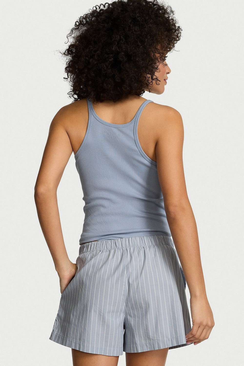 Майка з бавовни 715485254 blue Victoria`s Secret спина