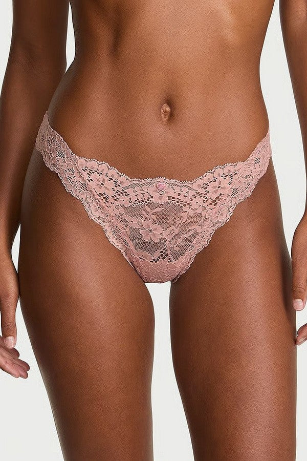 Мереживні трусики стрінг 746274536 rose Victoria`s Secret