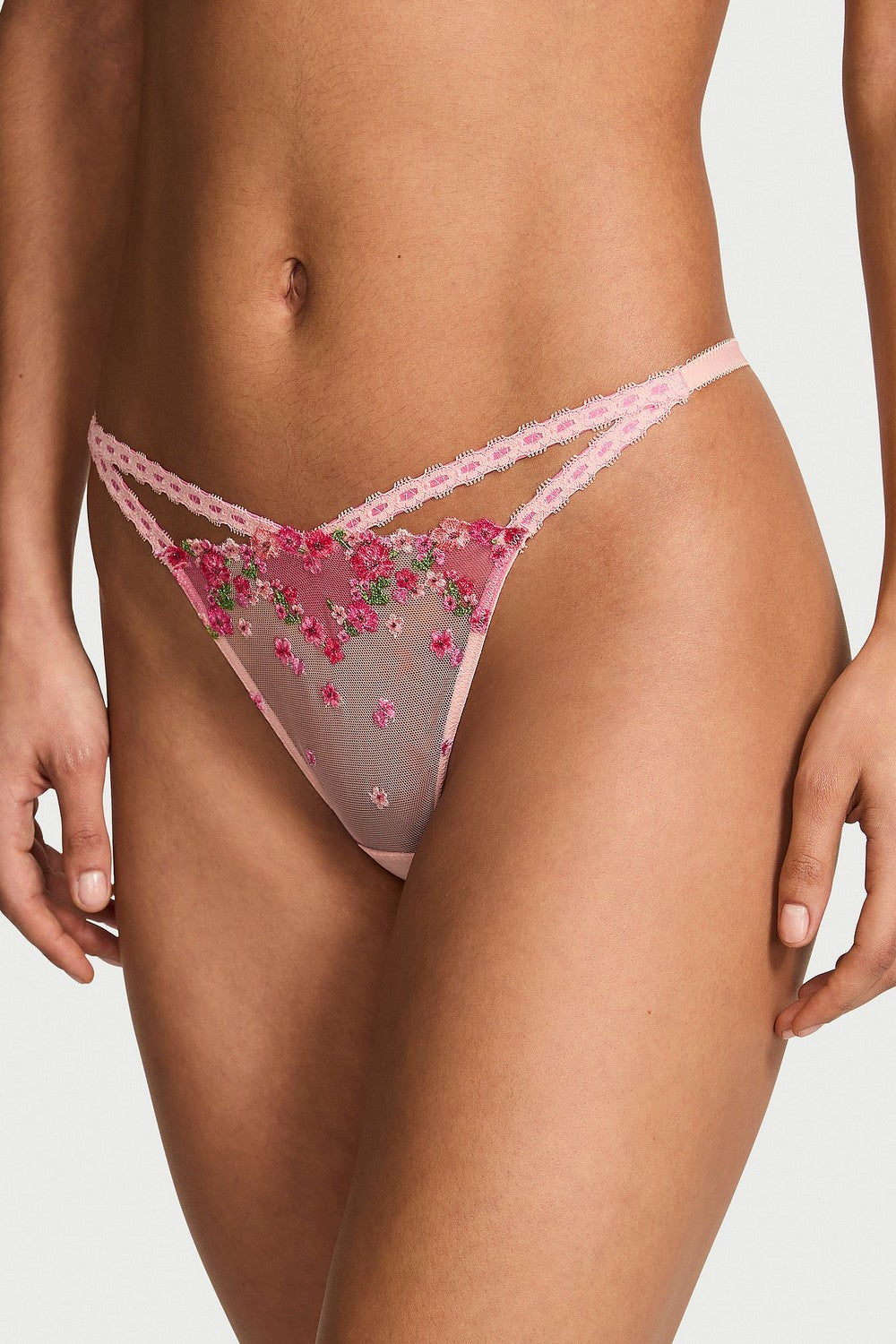 Трусики бразиліана з мікросітки 750537419 rose Victoria`s Secret
