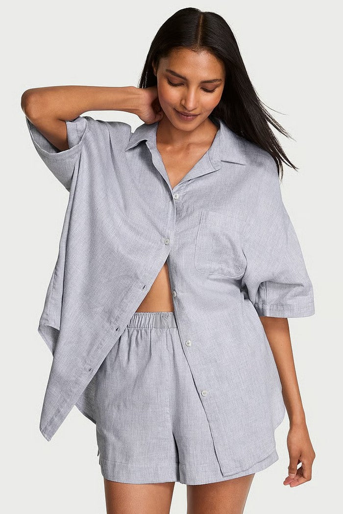 Пижама из модала с шортами 75762679 gray