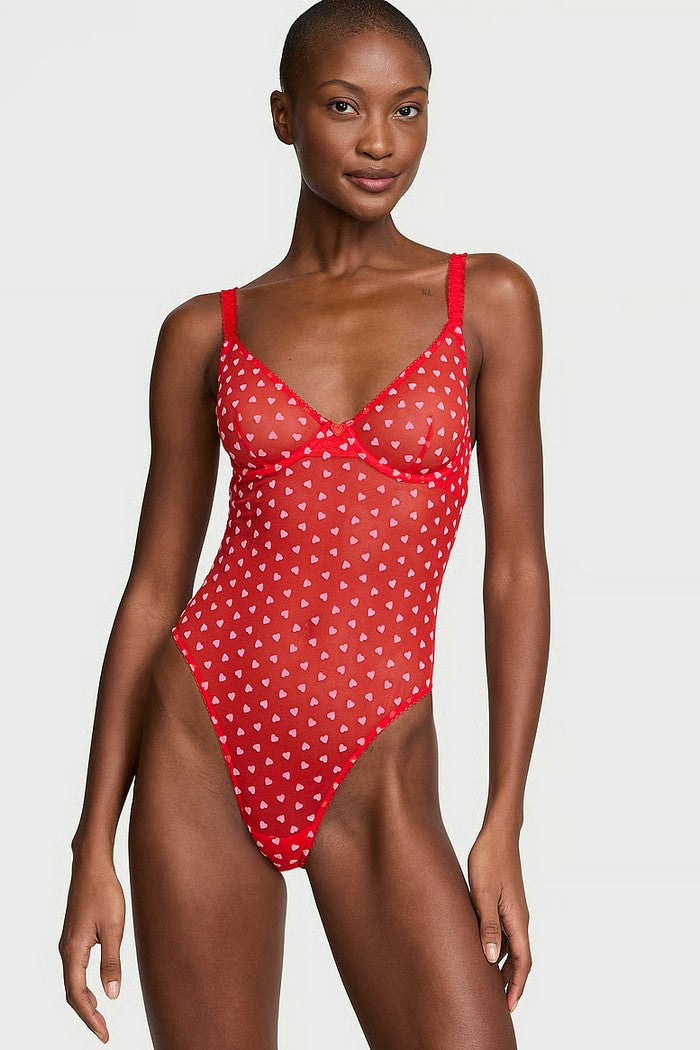 Боді-стрінг із мікросітки 75886419 red