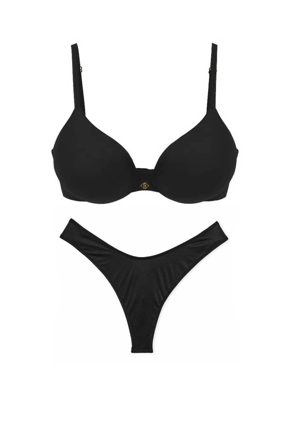 Однотонний комплект білизни 760215435 black