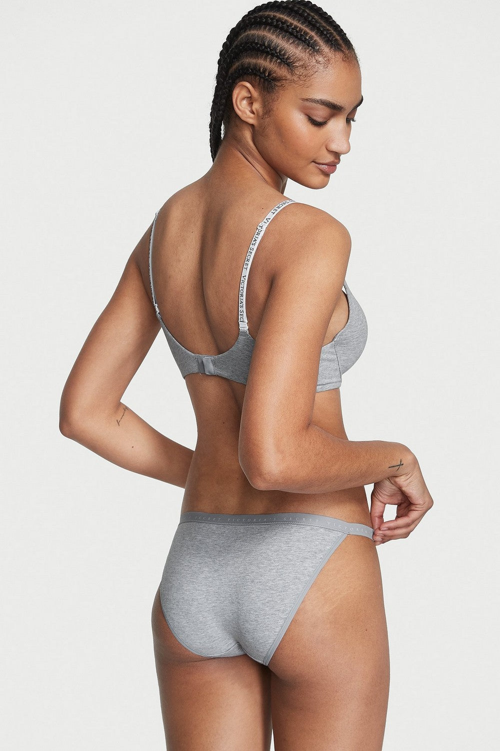 Трусики тангу з бавовни 760283154 Victoria`s Secret спина