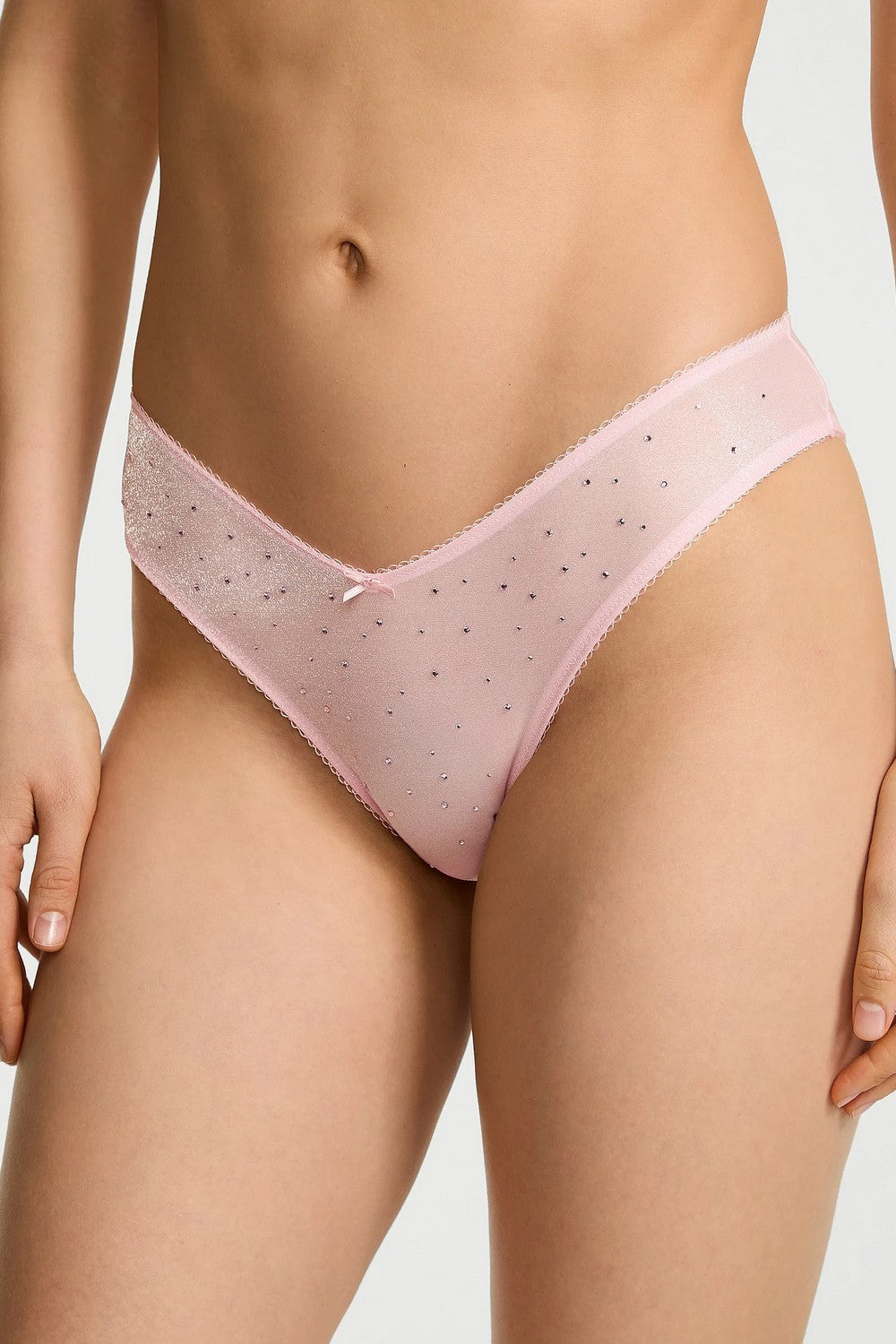 Трусики бразиліана зі стразами 77366656 rose Victoria`s Secret