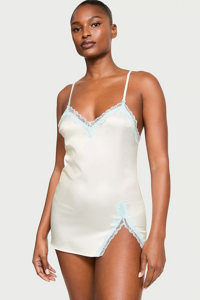 Атласная ночная сорочка 775433519 milk