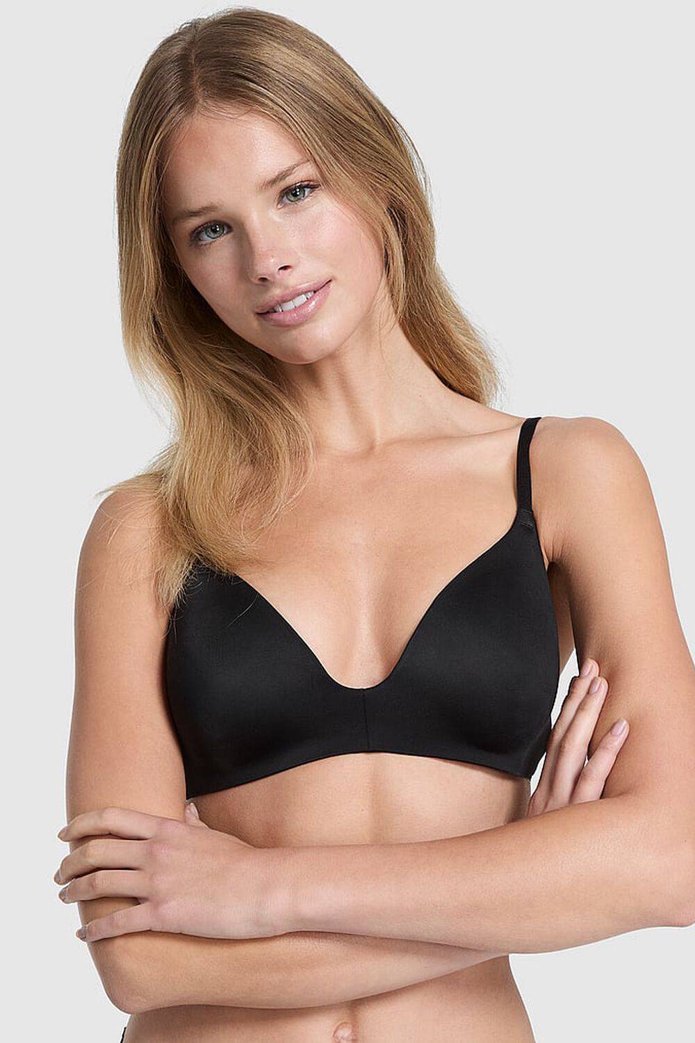 Гладкий бюстгальтер пуш-ап 794504707 Black Victoria`s Secret