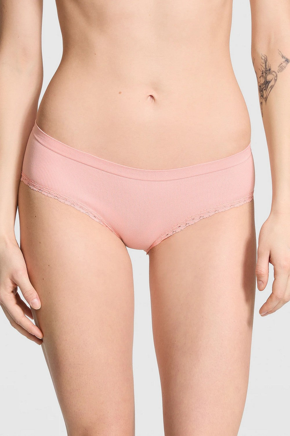 Трусики сліп у рубчик 809942366 rose Victoria`s Secret