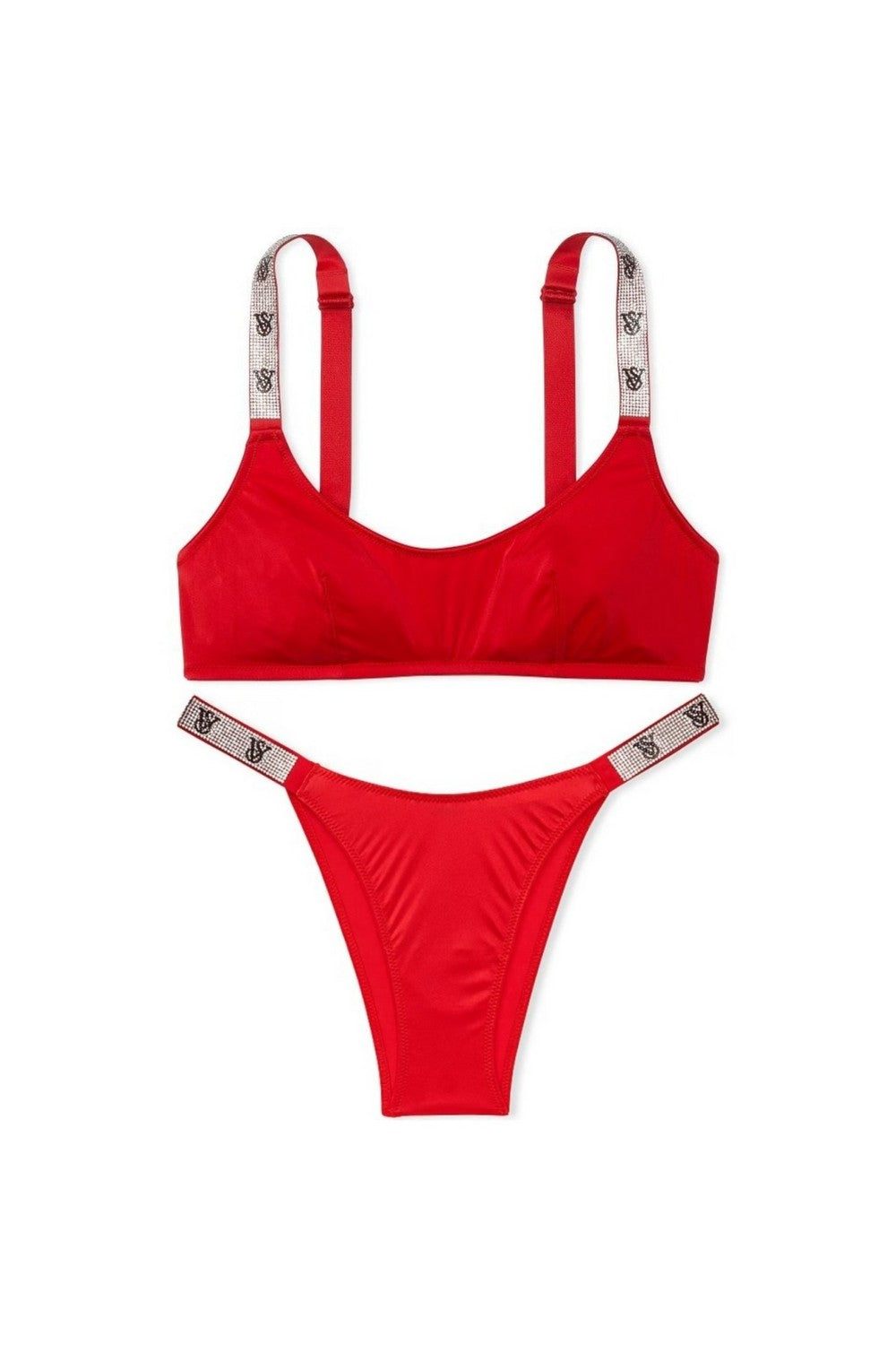 Комплект белья со стразами 816502647 red