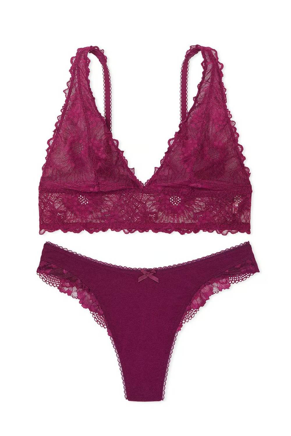 Мереживний комплект білизни 822917380 burgundy