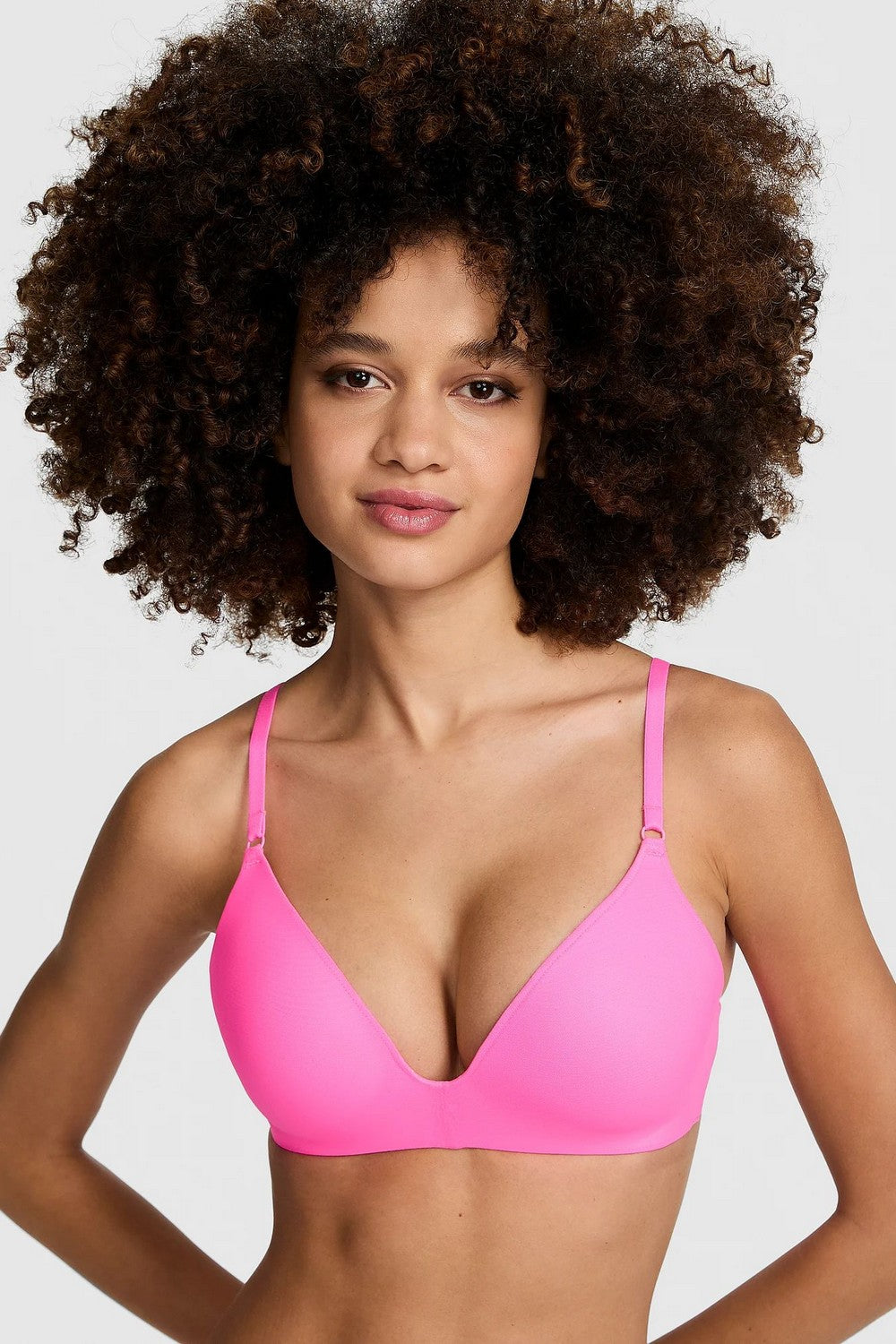 Гладкий бюстгальтер пуш-ап 838812451 pink