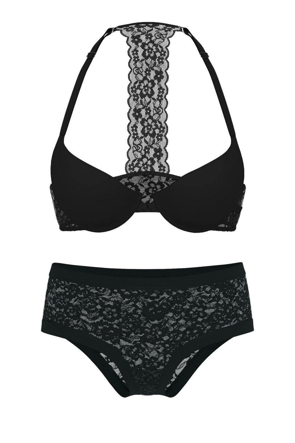 Комплект білизни з мережива 857380733 black