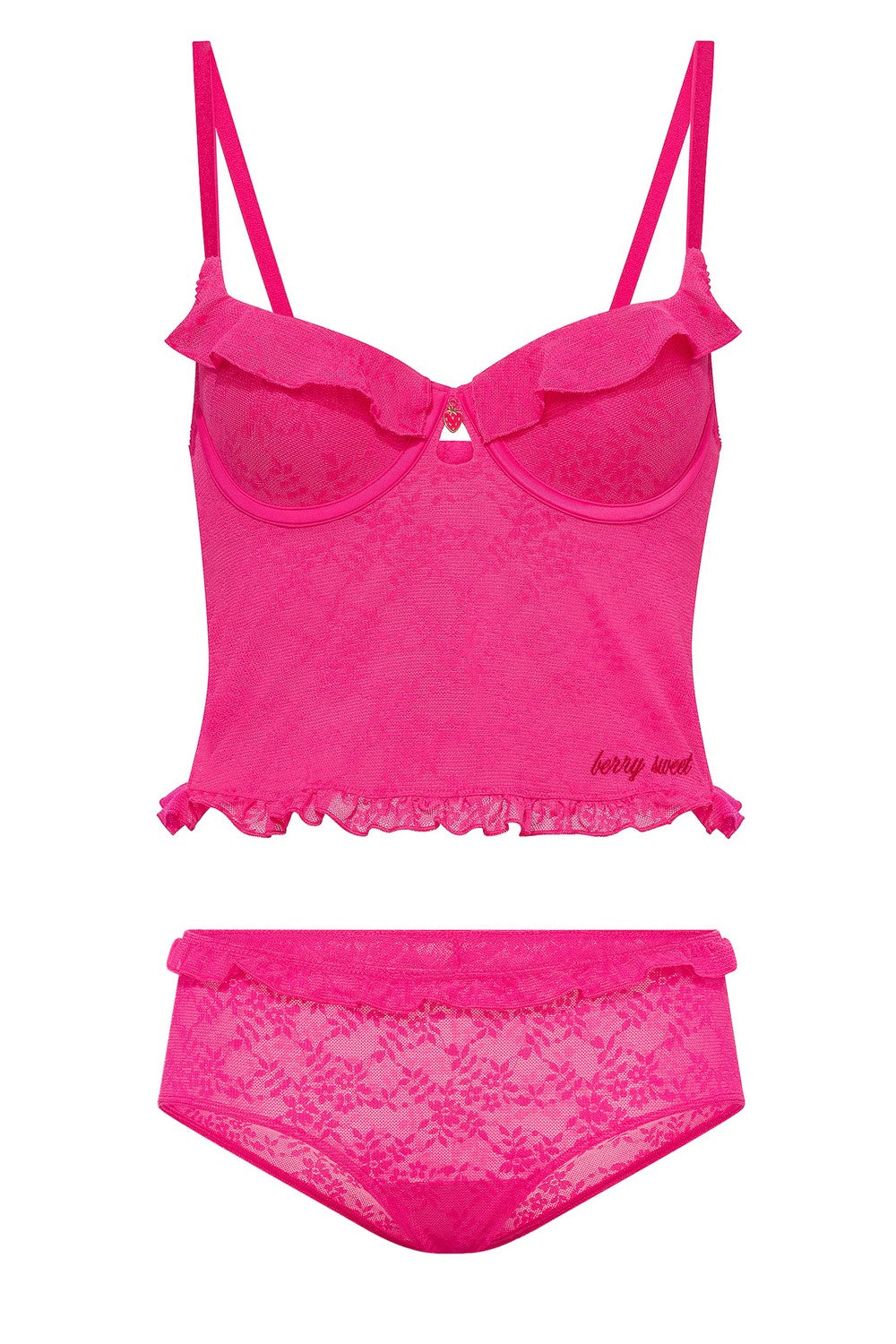Комплект білизни з рюшами 857881000 pink Victoria`s Secret