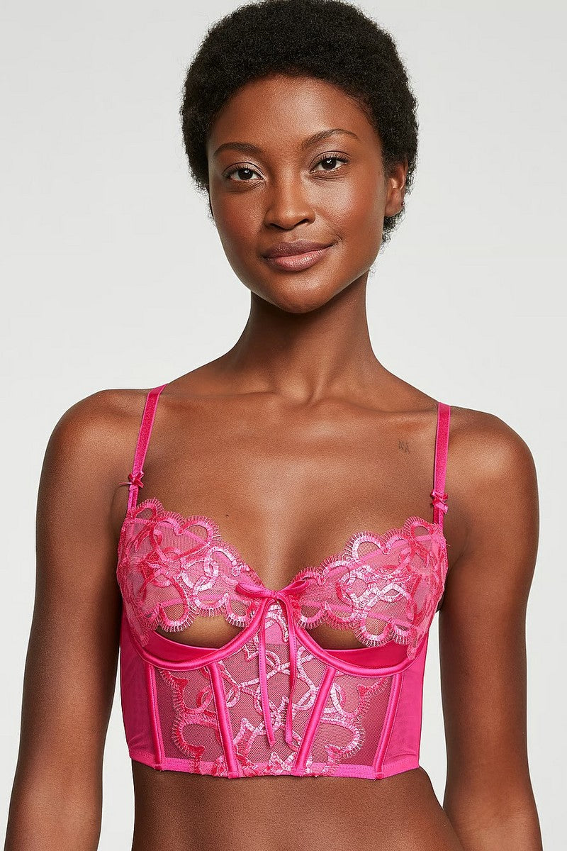 Комплект білизни з корсетом 898644016 pink