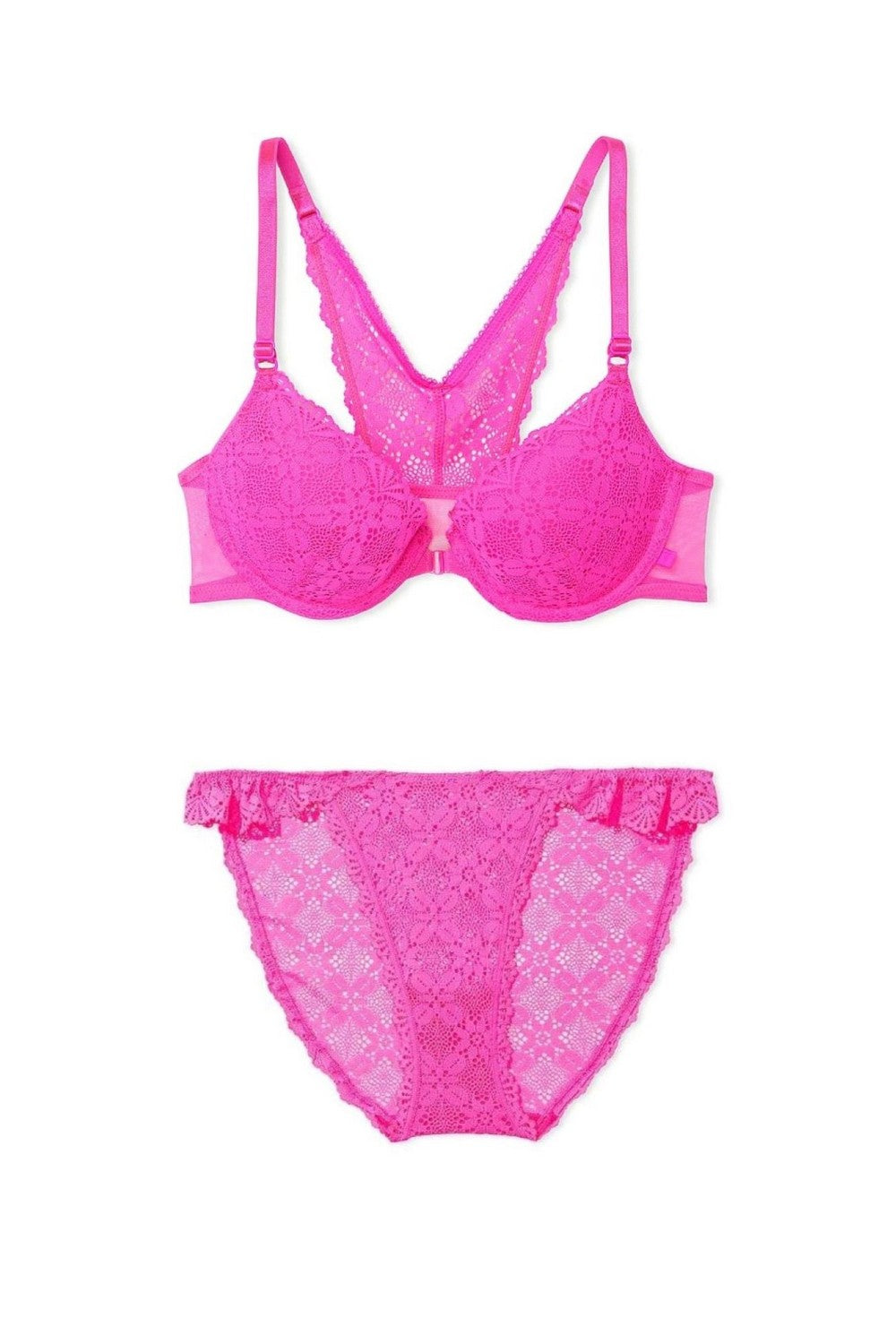 Комплект білизни з мережива 926844254 pink