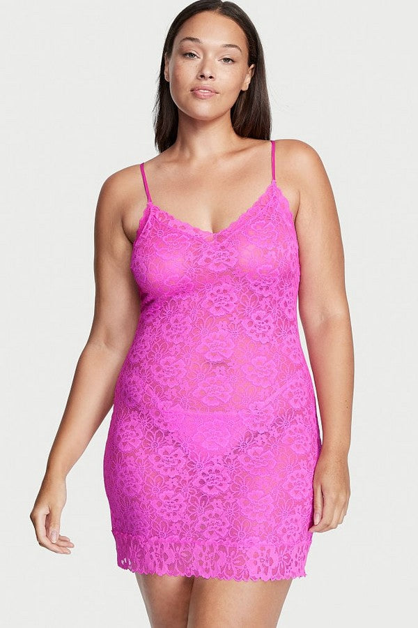 Сорочка из кружева 93465264 pink