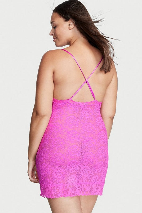 Сорочка из кружева 93465264 pink