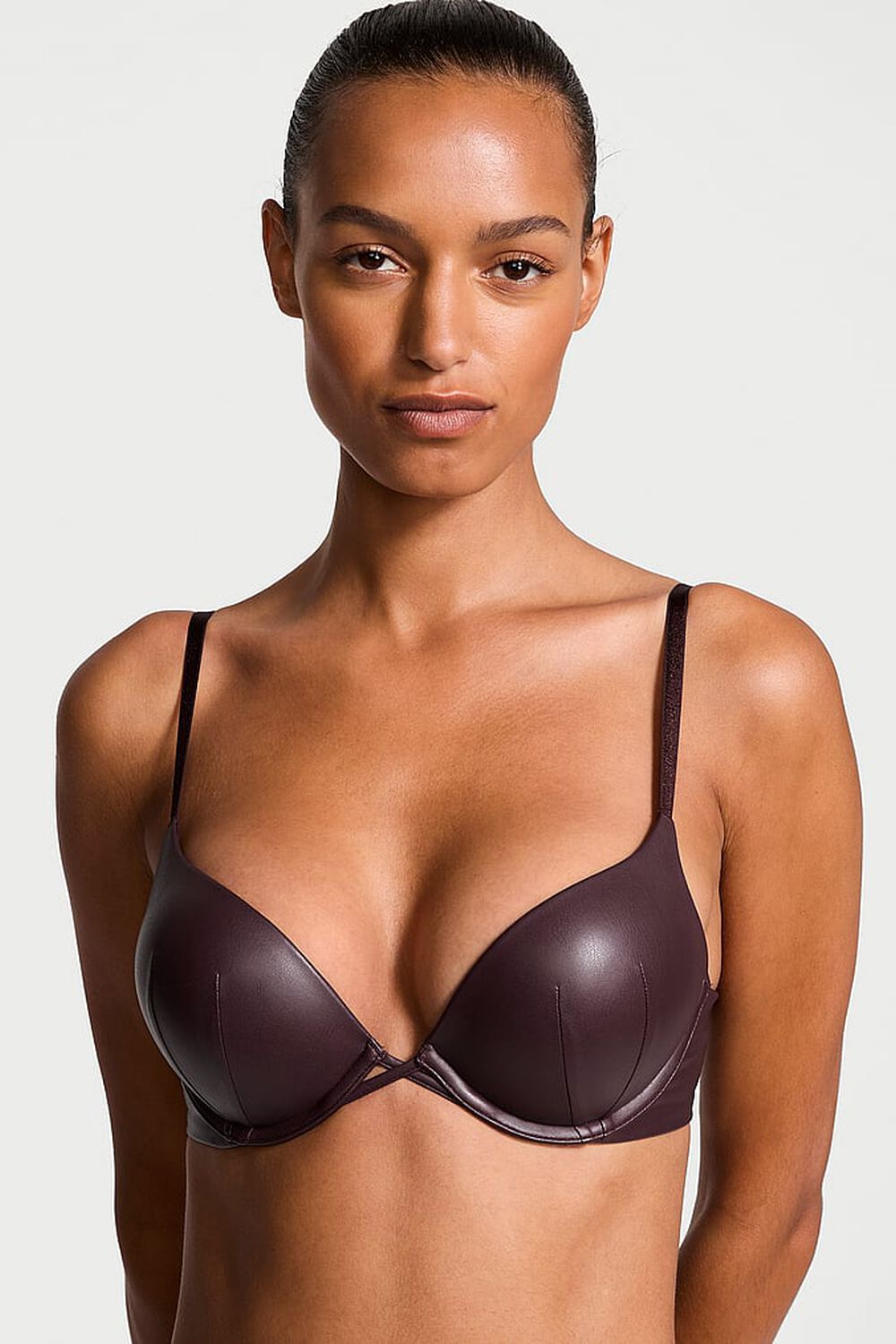 Комплект білизни з екошкіри 936728962 burgundy