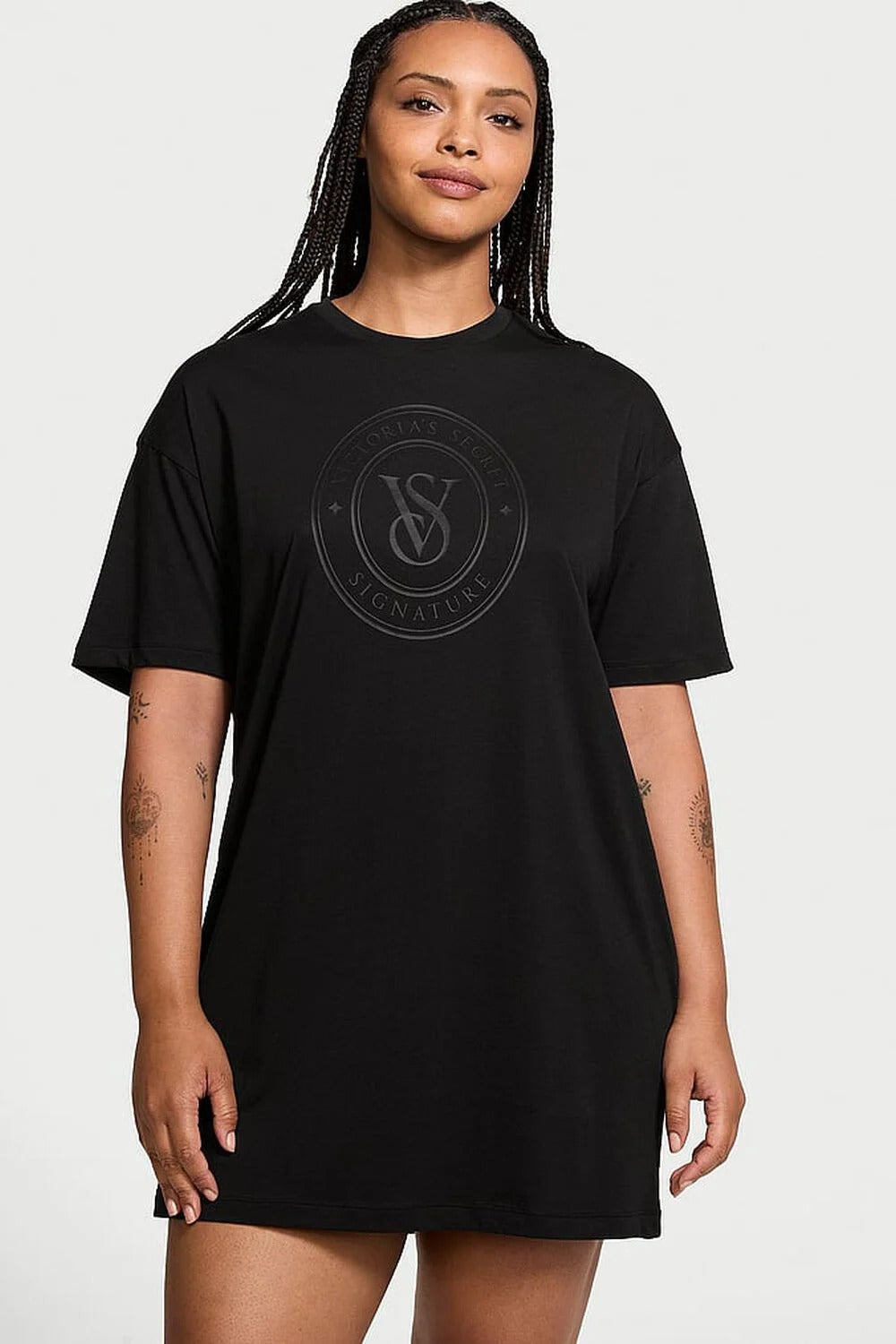 Домашня сукня-футболка слоготипом 951294734 black
