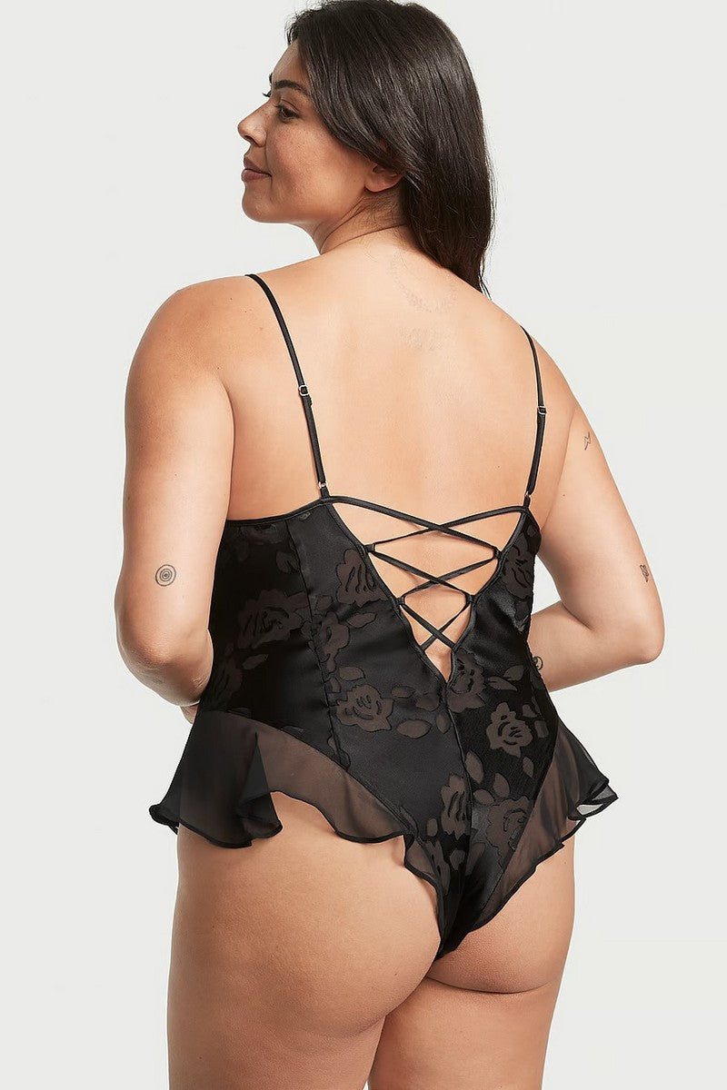 Боди-стринг с рюшами 970104531 black