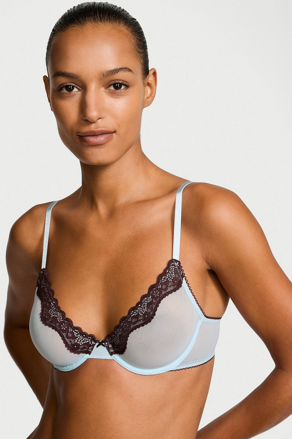 М'який бюстгальтер із мікросітки 98673923 blue Victoria`s Secret