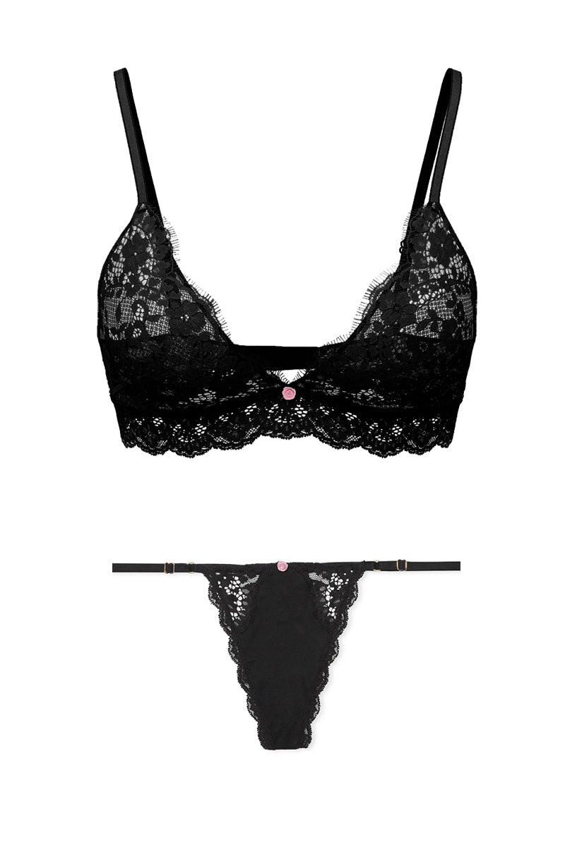 Комплект білизни з мережива 431248249 black